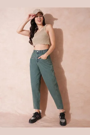 Globus Women Relaxed Fit High-Rise Cotton Jeans
