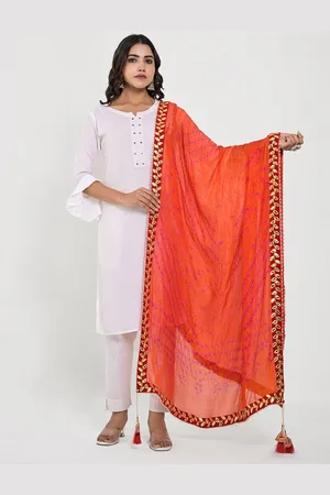 Apratim Bandhani Printed Gotta Patti Silk Dupatta