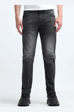 Flying Machine Men Straight Fit Light Fade Stretchable Cotton Jeans