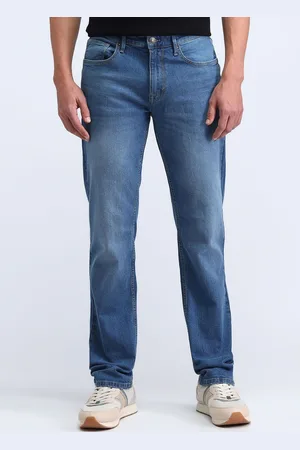 Flying Machine Men Straight Fit Light Fade Stretchable Jeans