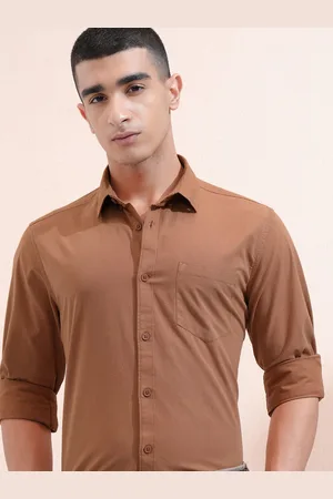 Ketch Men Solid Button Down Slim Fit Casual Shirt