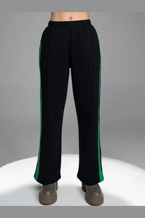 EDRIO Women Mid Rise Relaxed Fit Track Pants