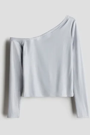 H&M Girls Ribbed One-Shoulder Top