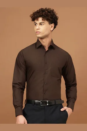 Richlook Men Comfort Spread Collar Solid Cotton Formal Shirt