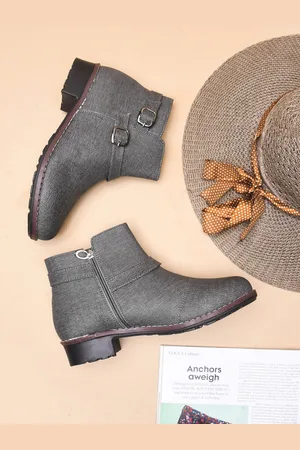 TRY ME Women Casual Block-Heeled Boots