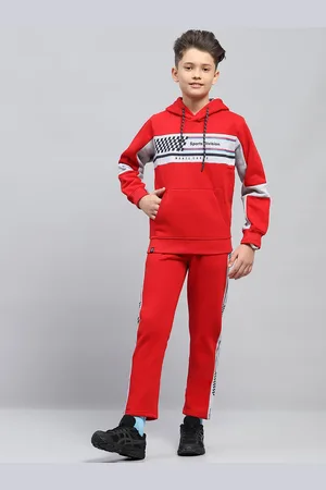 Monte Carlo Boys Printed Hooded Mid-Rise Casual Tracksuits