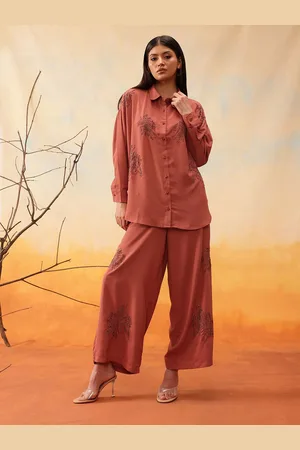 indo street Embellished Shirt With Trousers
