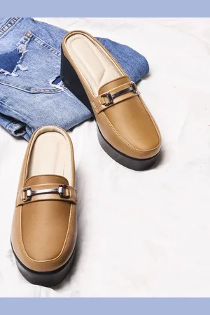TRY ME Women Round Toe Wedge Mules