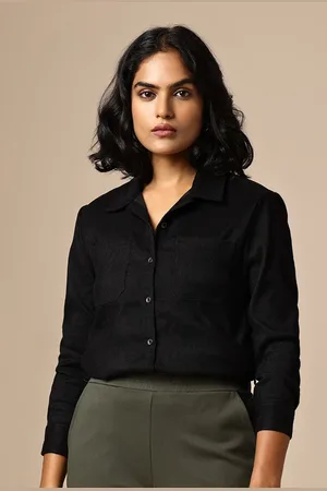 Chemistry Women Spread Collar Textured Casual Shirt