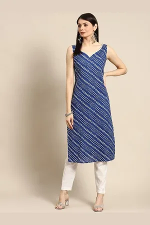 Mialo fashion Bandhani Printed Pure Cotton Straight Kurta