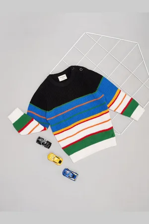 Pantaloons Boys Striped Long Sleeves Pullover Sweater