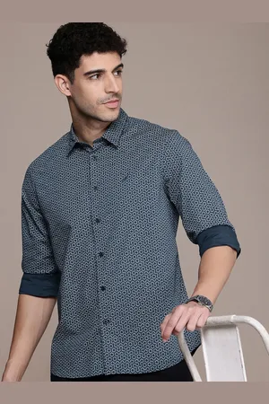 Nautica Slim Fit Geometric Printed Casual Shirt