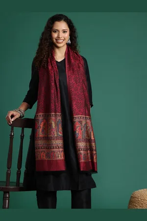 Sangria Women Woven Design Stole