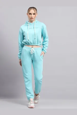 Monte Carlo Women Typography Printed Hooded Tracksuits