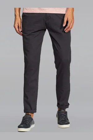 Dream of Glory Inc Men Relaxed Straight Leg Mid-Rise Cotton Trousers