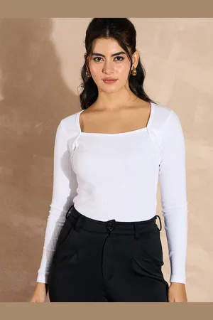 Sassafras Women Square Neck Fitted Top