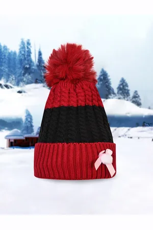 Loom Legacy Women Self Design Colourblocked Beanie