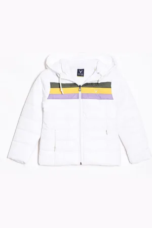 Allen Solly Girls Colourblocked Crop Padded Jacket