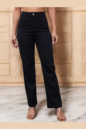 Miss Chase Women Straight Fit High-Rise Stretchable Jeans
