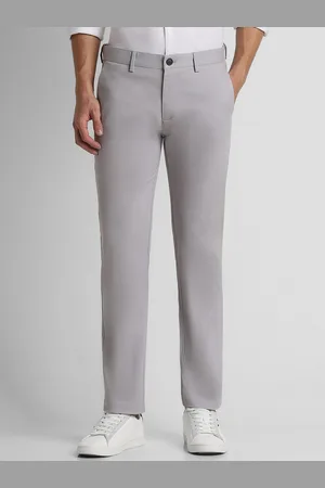 Peter England Men Mid-Rise Slim Fit Cotton Trousers
