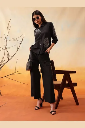 indo street Embellished Shirt With Trousers