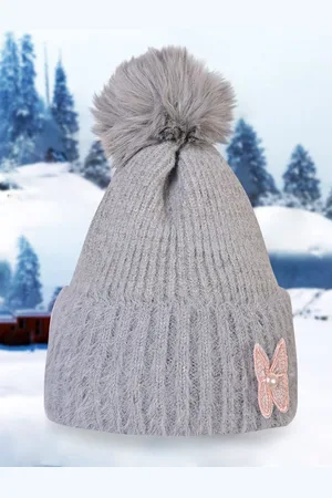 Loom Legacy Women Grey Acrylic Beanie