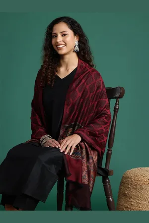 Sangria Women Woven Design Stole