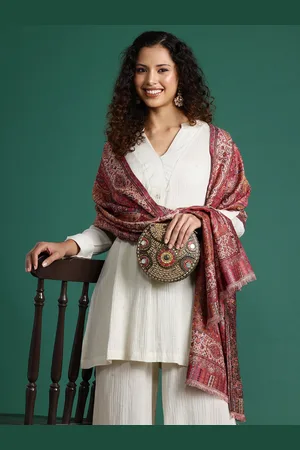 Sangria Women Woven Design Stole