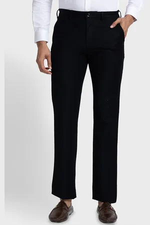 ColorPlus Men Tailored Mid-Rise Cotton Trousers