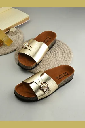 HERE&NOW Women Open Toe Flats With Buckle