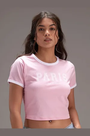 IZF Women Printed Cotton Crop Top