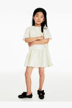 H&M Girls Jacquard Weave-Dress