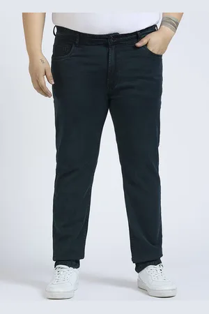 HJ HASASI Men Plus Size Cotton Clean Look High-Rise Stretchable Jeans