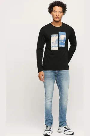 Pepe Jeans Graphic Printed Long Sleeves Pure Cotton Slim Fit T-shirt