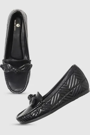 Marc Loire Women Textured Bow Detailed Loafers