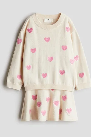 H&M Girls 2-Piece Fine-Knit Cotton Set