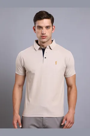 STELLERS Men Solid Polo Collar T-shirt