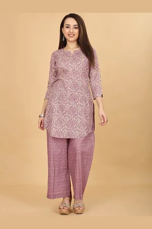 CHANSI Ethnic Motifs Printed Straight Kurti With Palazzo