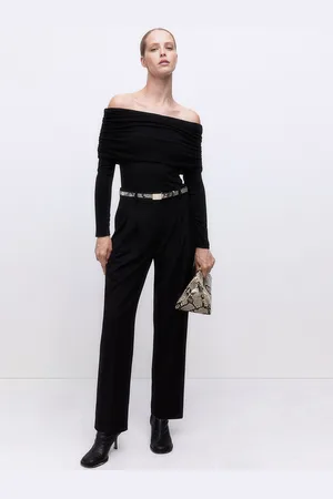 H&M Women Loose Fit High Rise Tapered Trouser