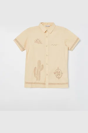 Lifestyle Boys Spread Collar Graphic Printed Cotton Casual Shirt