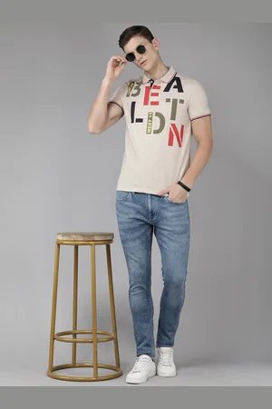 Pepe Jeans Men Brand Logo Printed Polo Collar T-shirt