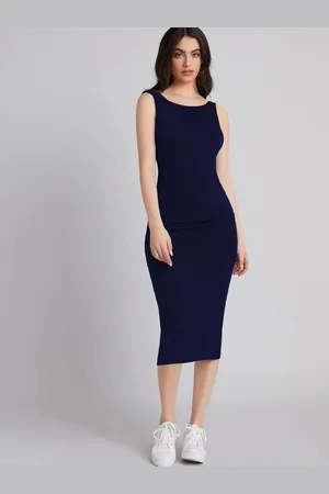 Kalini Women Boat Neck Bodycon Midi Dress