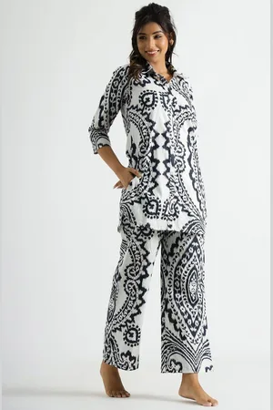 AUTUMN LANE Freya Zebb Printed Pure Cotton Tunic With Trousers