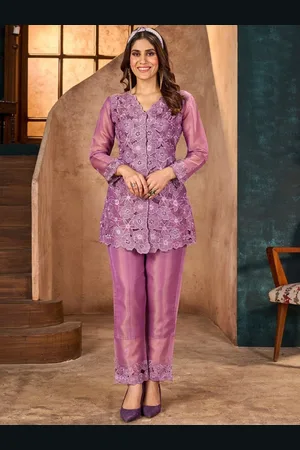 AUTUMN LANE Embroidered Tunic With Trouser