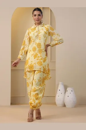 AUTUMN LANE Printed Pure Cotton Tunic & Trousers Co-Ords