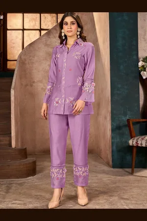 AUTUMN LANE Embroidered Tunic With Trouser