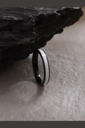 NVR Men Rhodium-Plated Ring