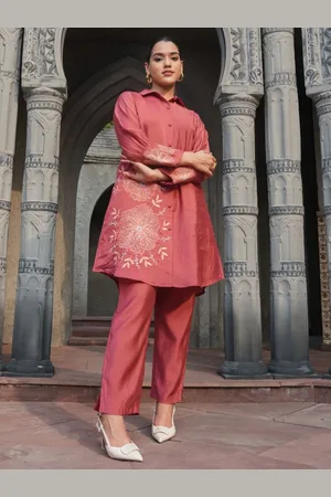 AUTUMN LANE Embroidered Top With Trouser