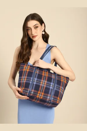 DressBerry Women Checked Structured Tote Bag