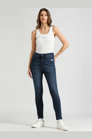 Pepe Jeans Dion Women Skinny Fit High-Rise Clean Look Light Fade Stretchable Jeans
